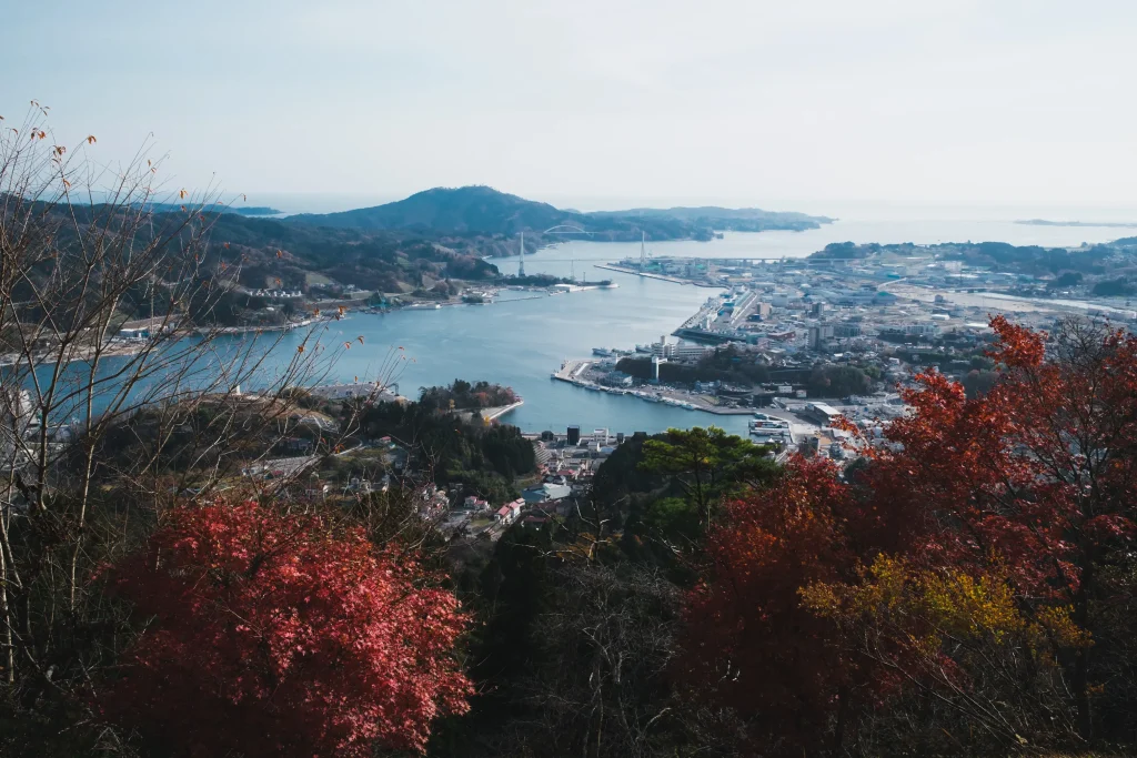 気仙沼市 安波山からの秋の景色